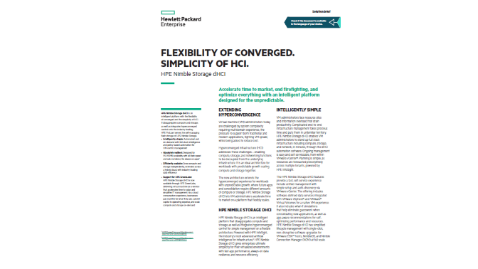 HPE Nimble Storage dHCI whitepaper